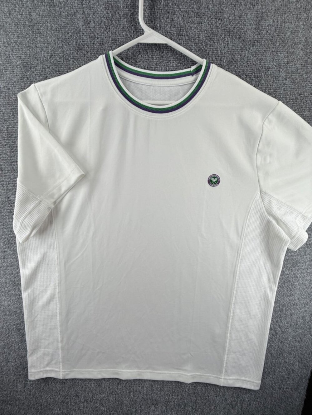 Wimbledon The Championships White Tee 2XL Tennis Casual Crew Neck Colorful Trim